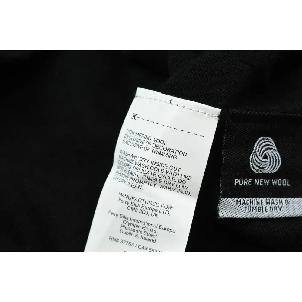Callaway Merino Wool Thermal Sweater Mens 2XL Black Long Sleeve 1/4 Zip Golf